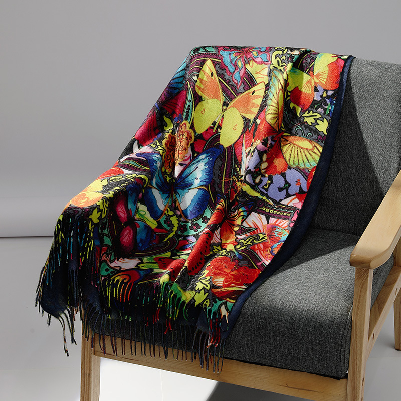 Cashmere Throw Blanket - Luksusowa marka obraz olejny kaszmirowy szalik