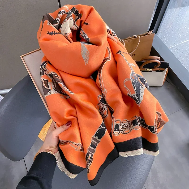 Cashmere Throw Blanket - 2024 Luksusowy ciepły szal Pashmina Szalik